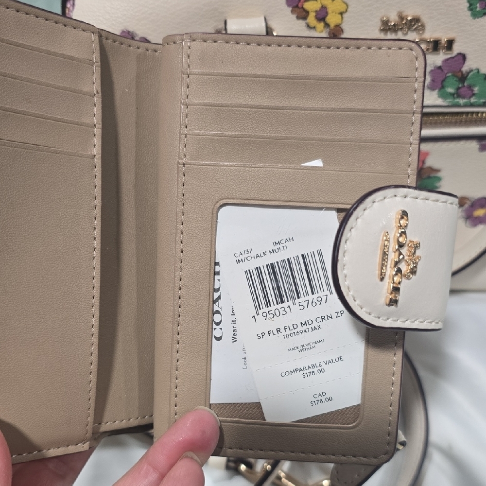 Coach White Satchel with Floral Design - Picture 2 of 4
